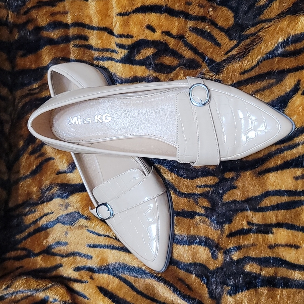 Miss KG Faux Leather Pointed Flats